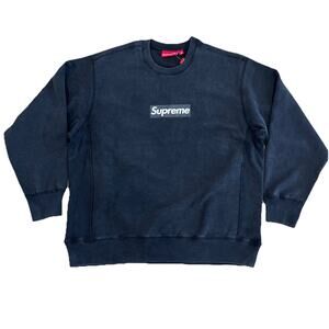 Supreme Washed Box Logo Crewneck Black Size Small